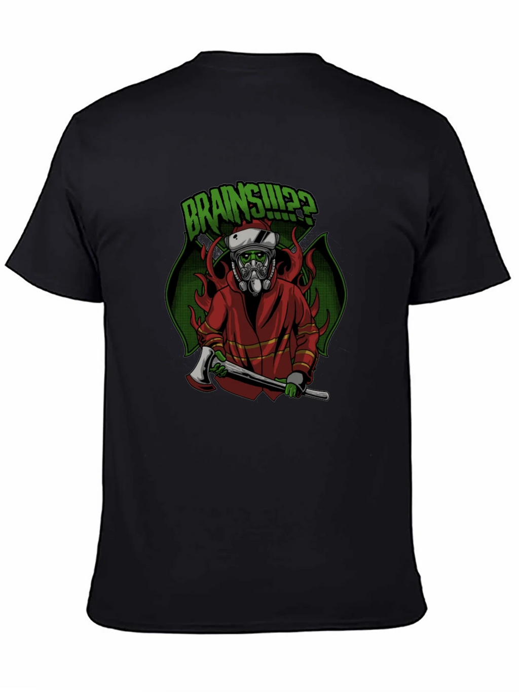 Zombie Firefighter T-Shirt: Brains!? product image 4