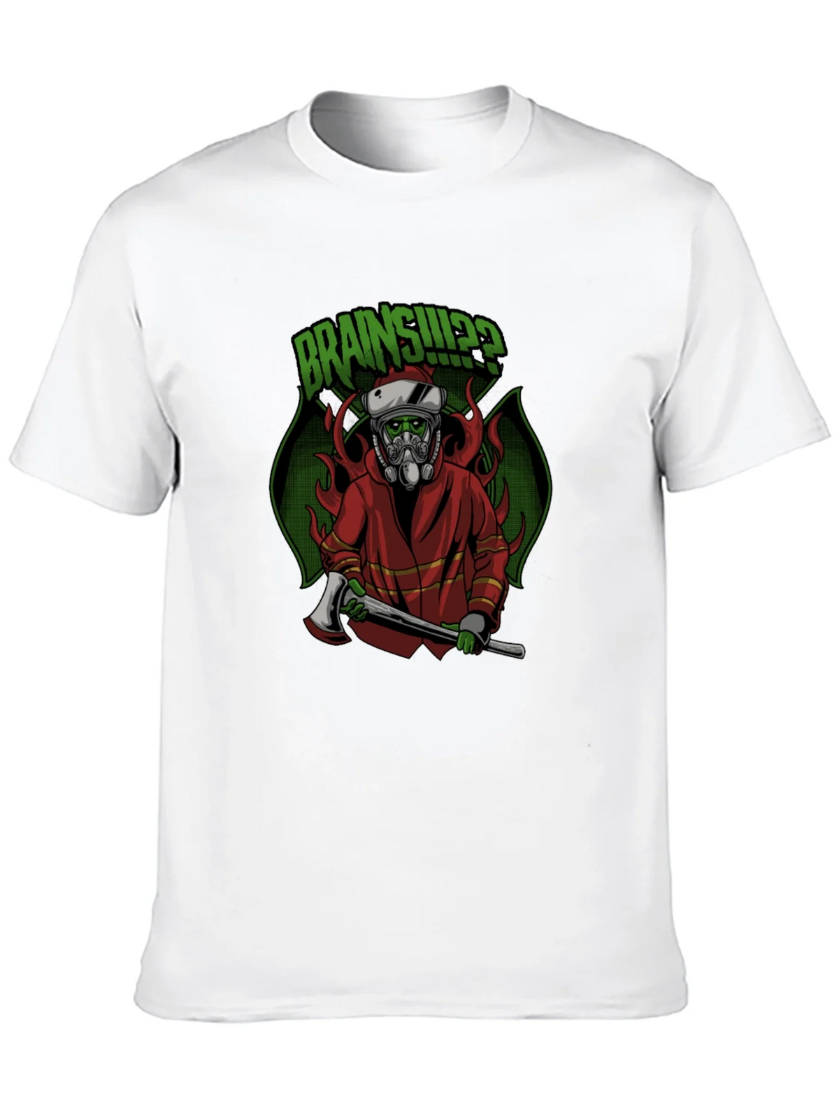 Zombie Firefighter T-Shirt: Brains!? product image 9