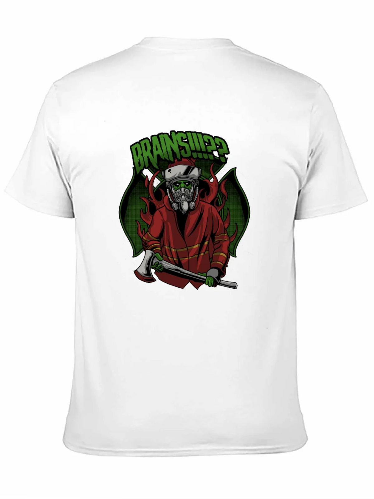 Zombie Firefighter T-Shirt: Brains!? product image 10