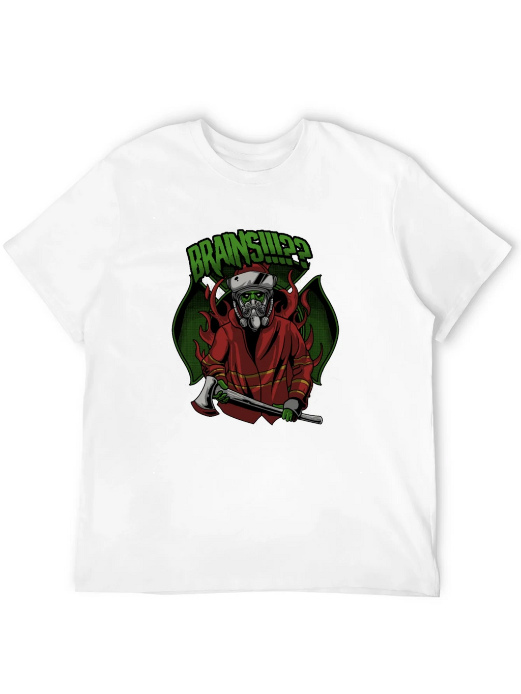 Zombie Firefighter T-Shirt: Brains!? product image 11