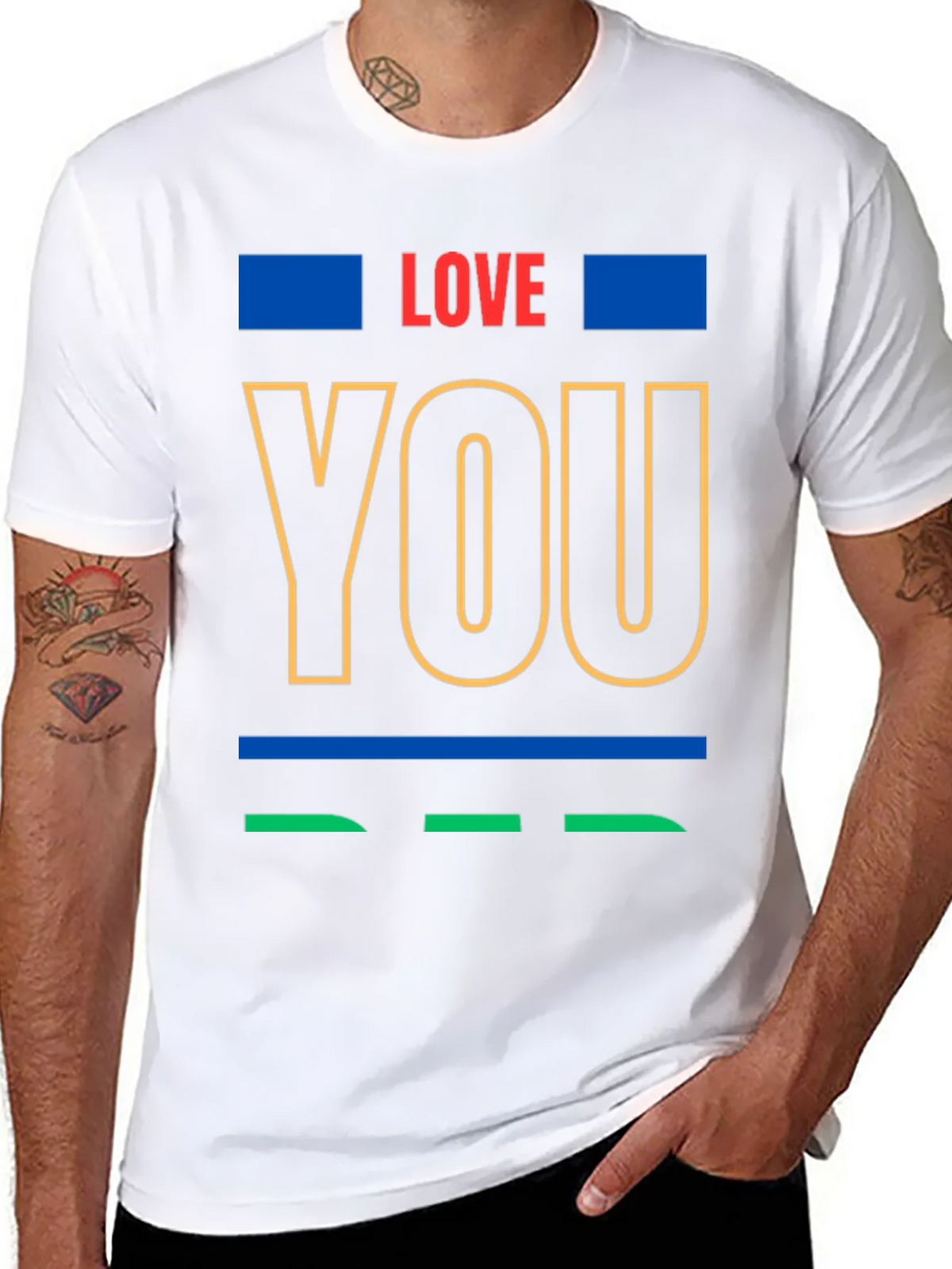 Love You Graphic Print Crew Neck T-Shirt product image 7