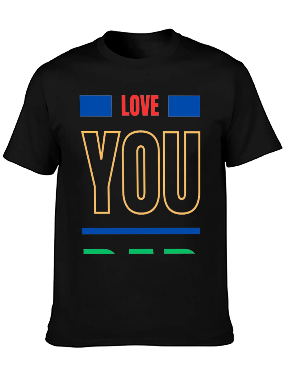 Love You Graphic Print Crew Neck T-Shirt product image 3
