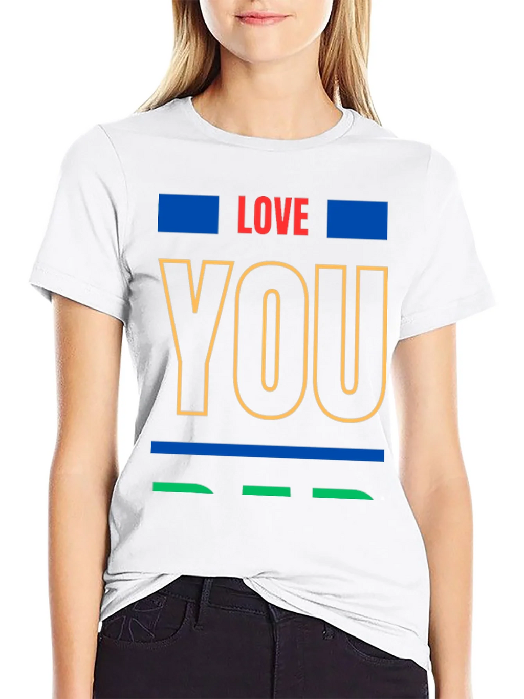 Love You Graphic Print Crew Neck T-Shirt product image 8