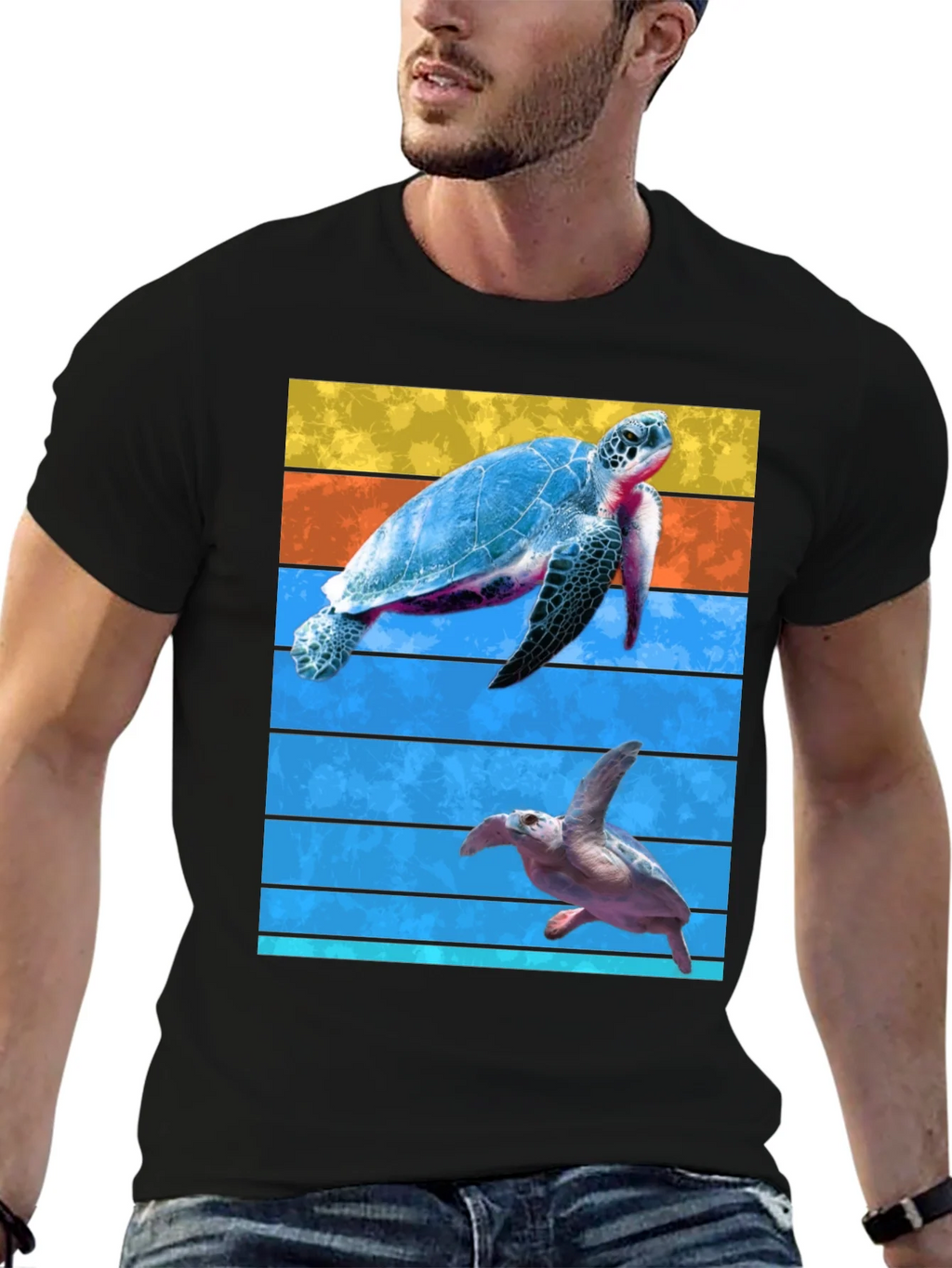 Turtle Graphic Tee - Ocean Lovers Black T-Shirt product image 6