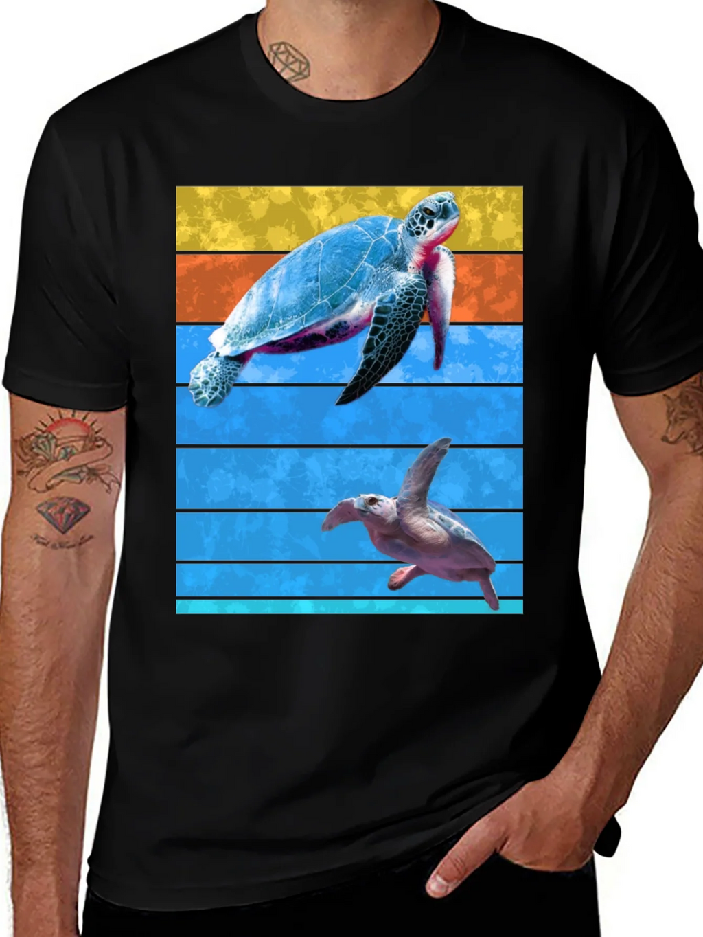 Turtle Graphic Tee - Ocean Lovers Black T-Shirt product image 1