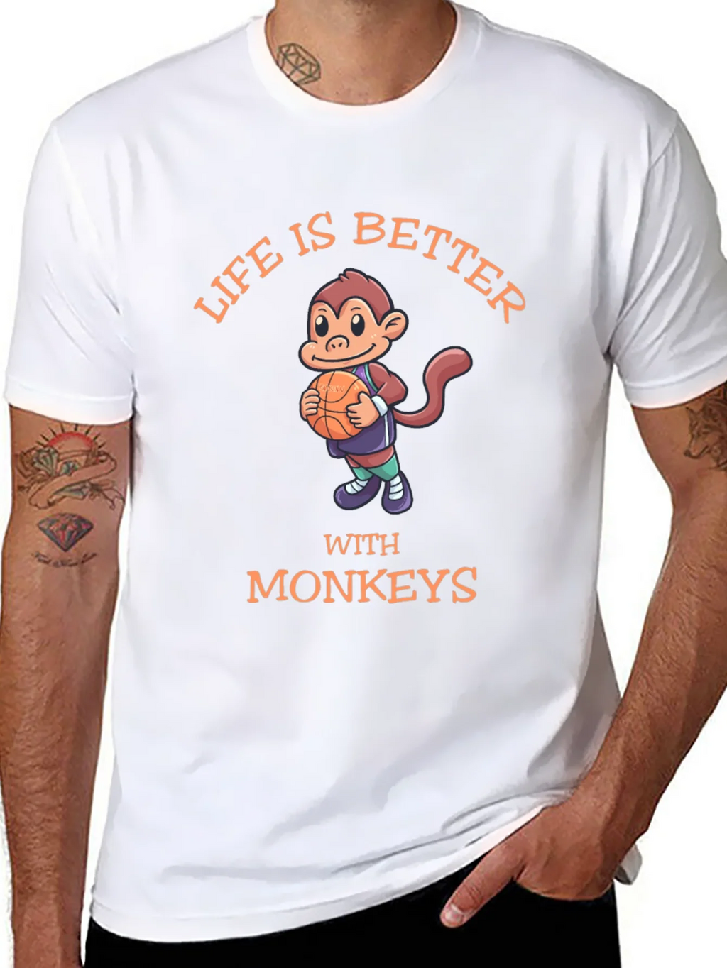 Life is Better With Monkeys T-Shirt product image 7