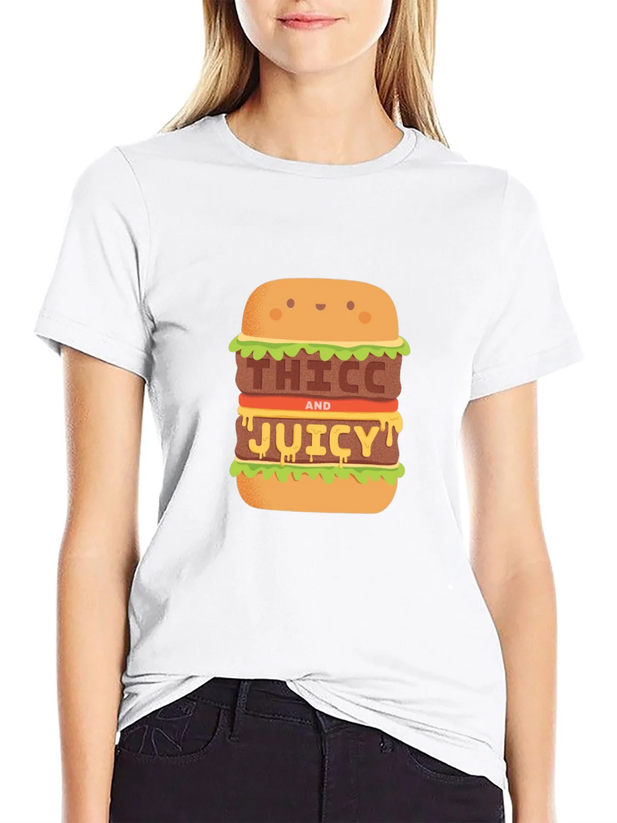 Thiccc and Juicy Burger Graphic Tee product image 8