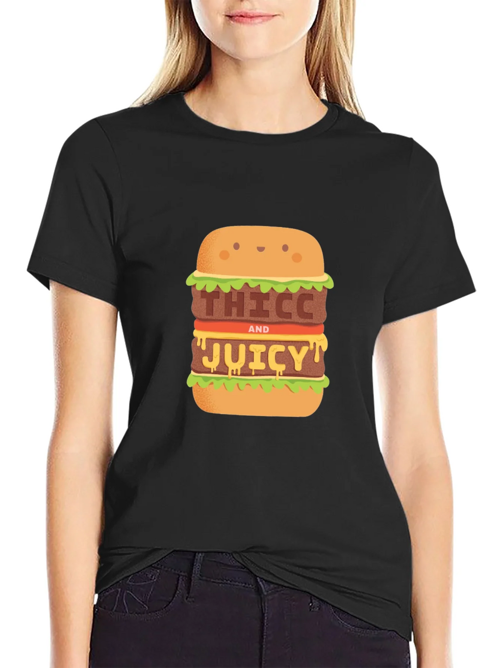 Thiccc and Juicy Burger Graphic Tee product image 2