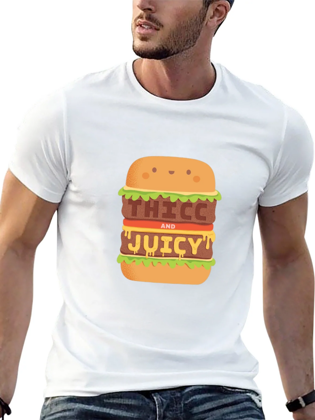 Thiccc and Juicy Burger Graphic Tee product image 12
