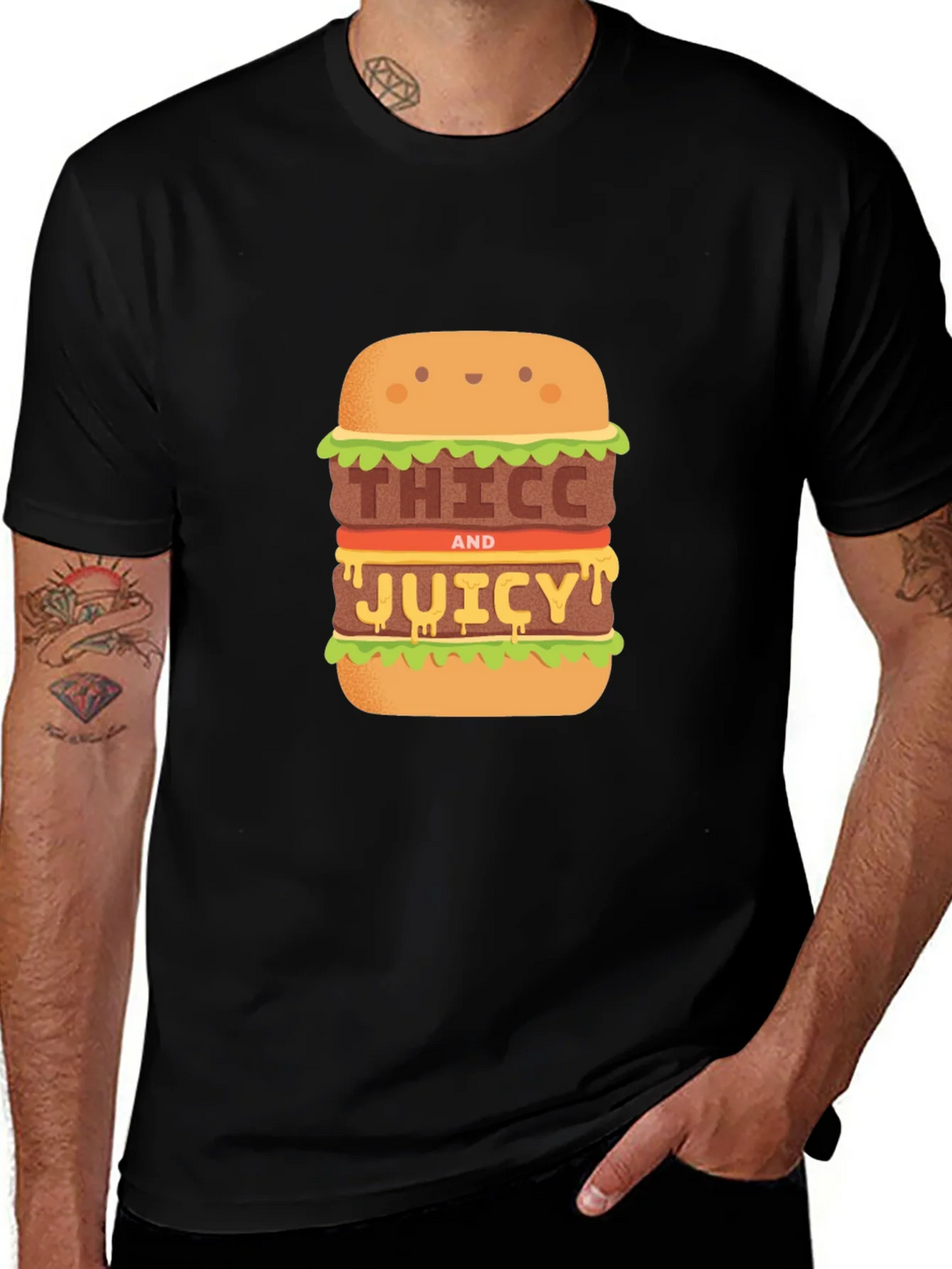 Thiccc and Juicy Burger Graphic Tee product image 1