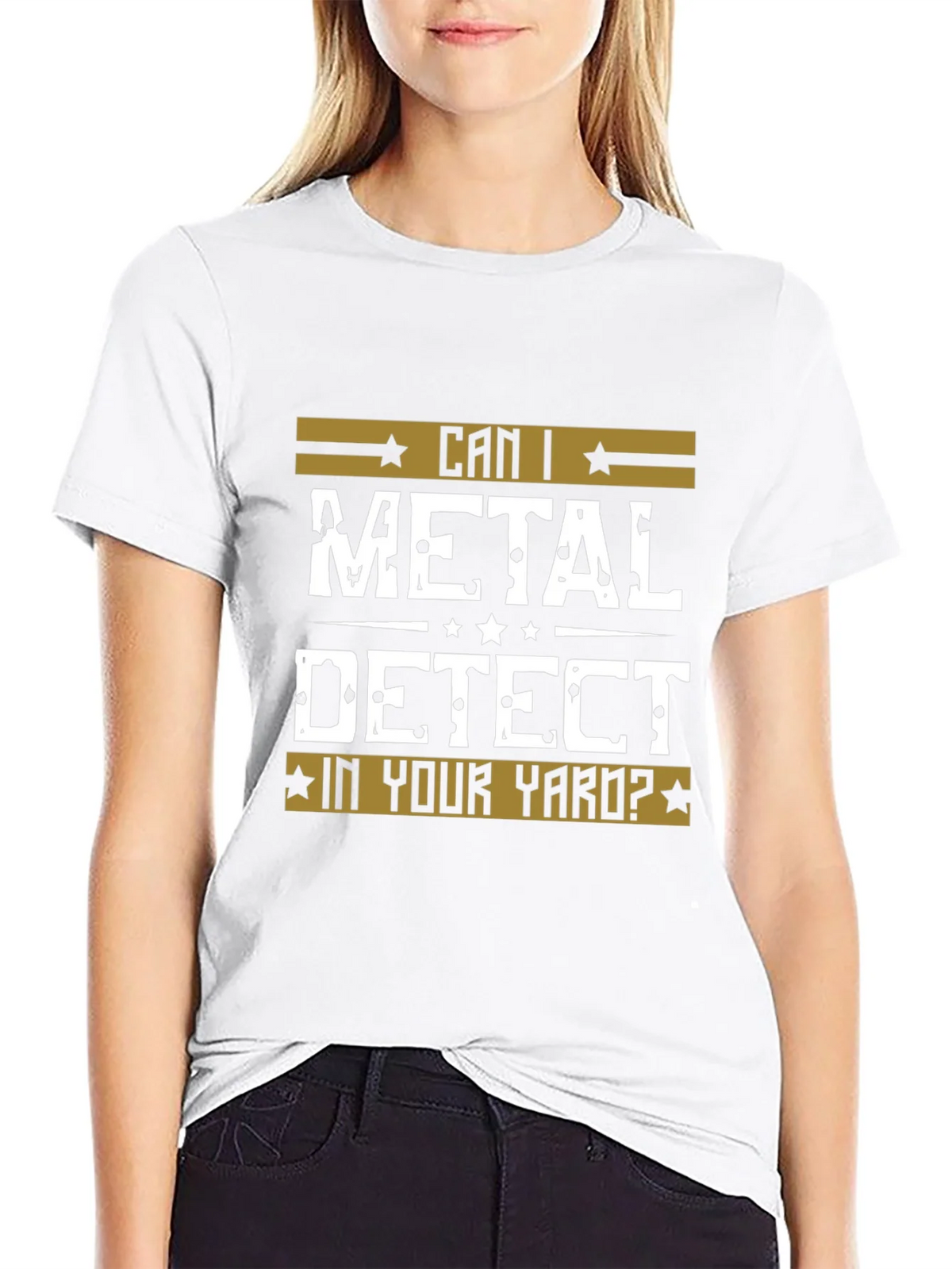 Can I Metal Detect In Your Yard? Black T-Shirt product image 8