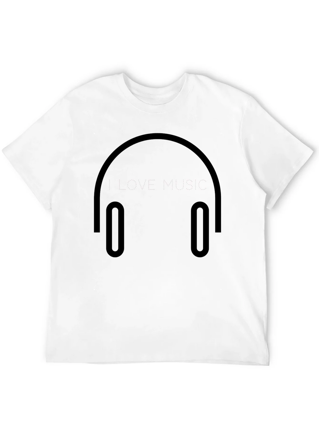 I Love Music Black T-Shirt product image 5