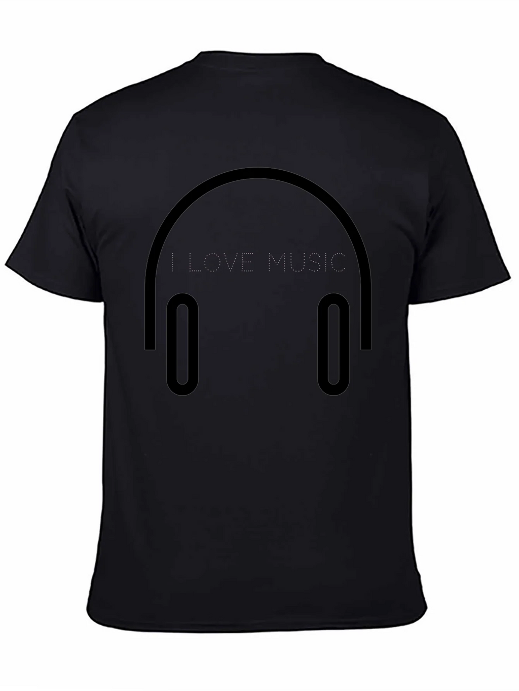 I Love Music Black T-Shirt product image 2