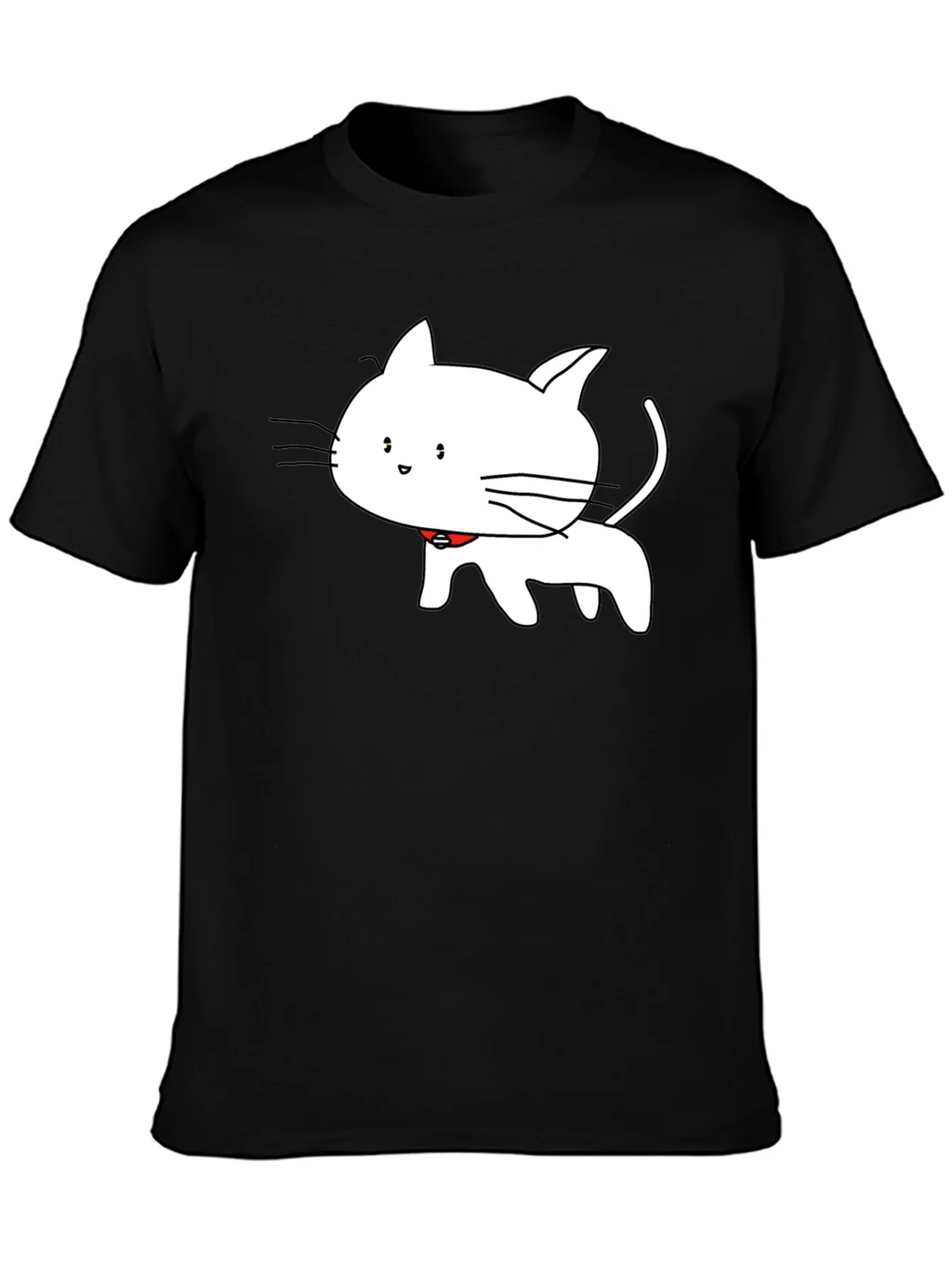 Cute Cartoon Cat T-Shirt - Black product image 3