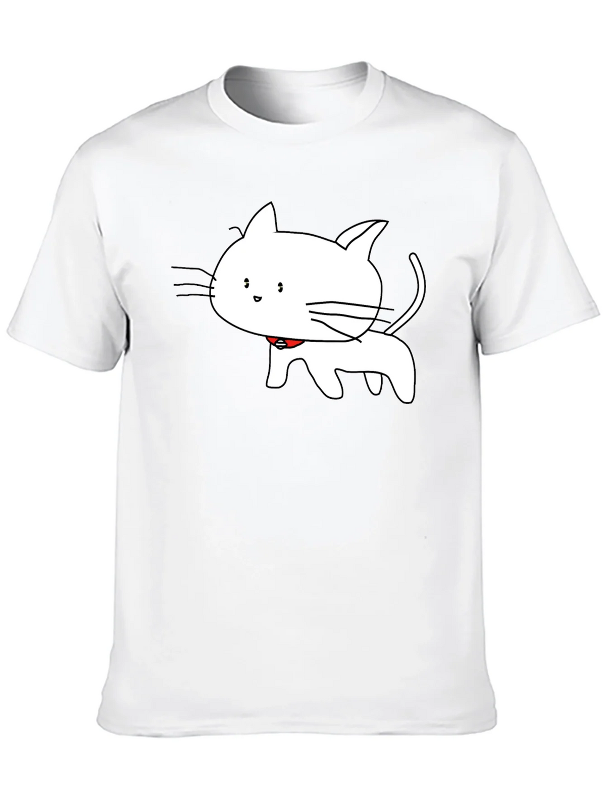 Cute Cartoon Cat T-Shirt - Black product image 9