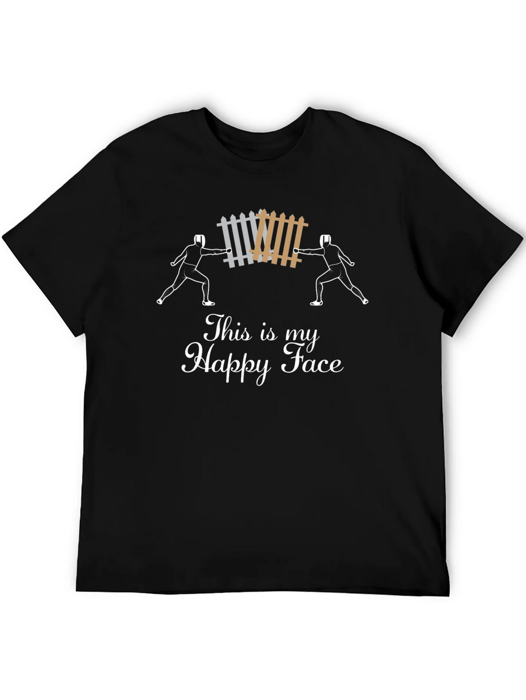 Funny Fencing T-Shirt - This is My Happy Face product image 5