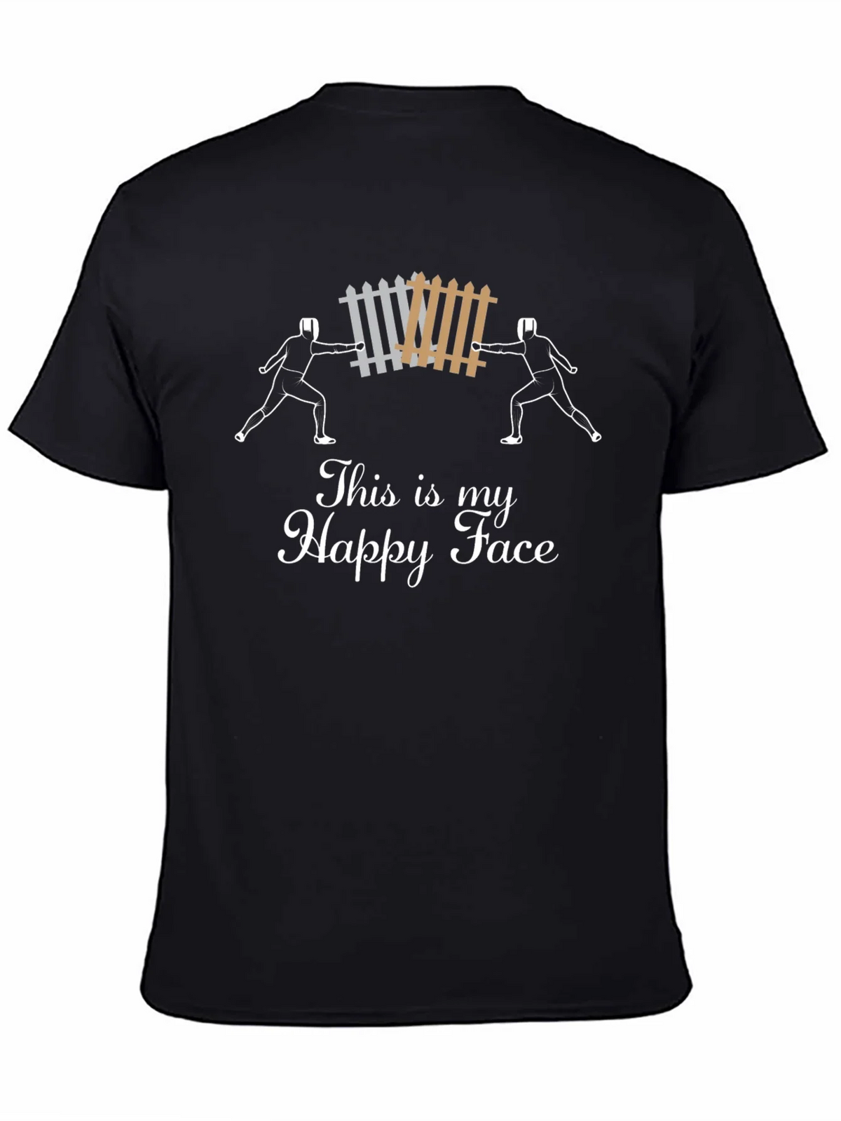 Funny Fencing T-Shirt - This is My Happy Face product image 4
