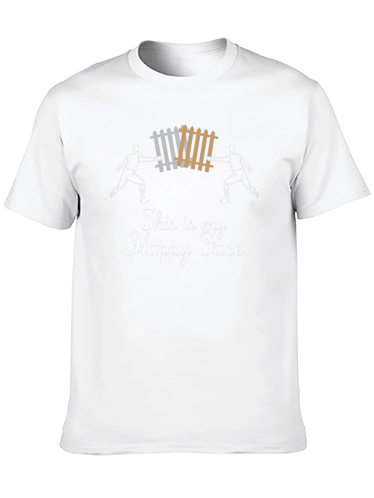 Funny Fencing T-Shirt - This is My Happy Face product image 9