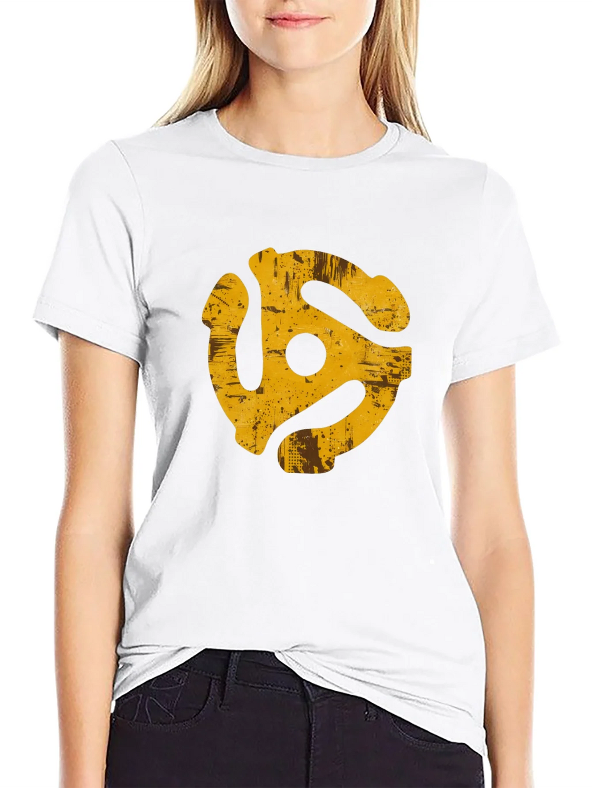 Retro Record Adapter Graphic Tee - Black product image 8