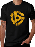 Retro Record Adapter Graphic Tee - Black product image 1