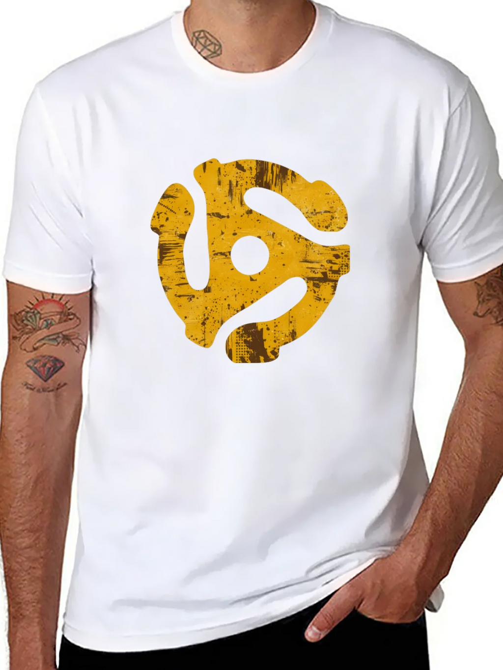 Retro Record Adapter Graphic Tee - Black product image 7