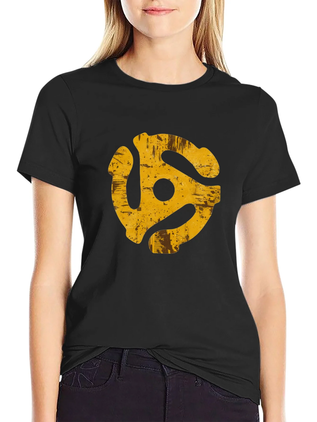 Retro Record Adapter Graphic Tee - Black product image 2