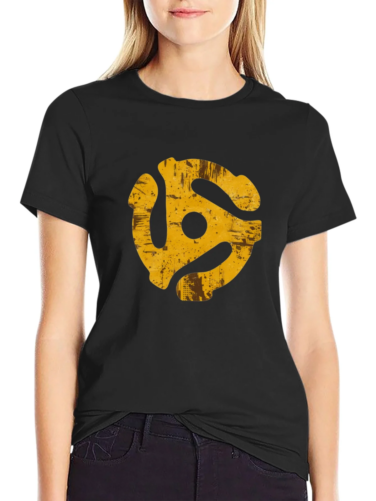 Retro Record Adapter Graphic Tee - Black product image 2