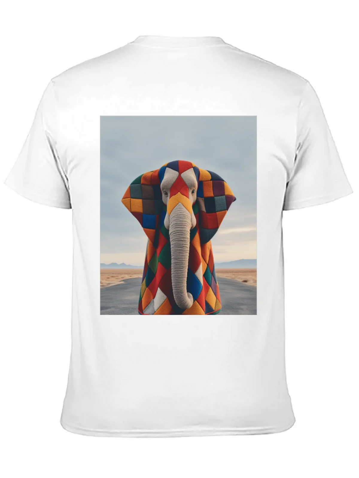 Colorful Patchwork Elephant Graphic Tee product image 10