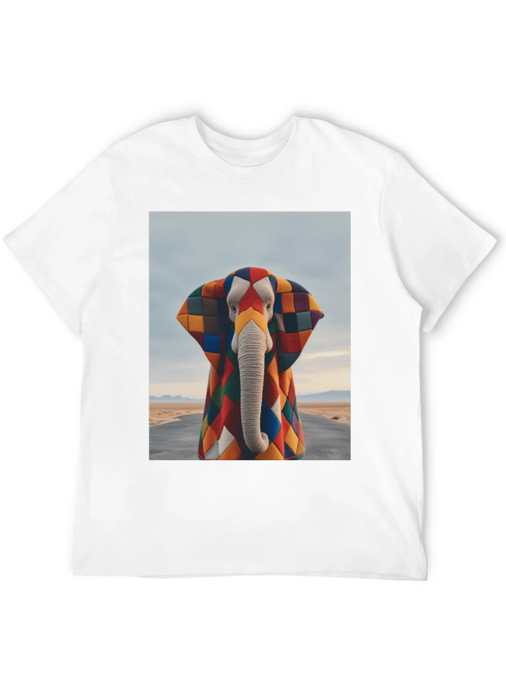 Colorful Patchwork Elephant Graphic Tee product image 11