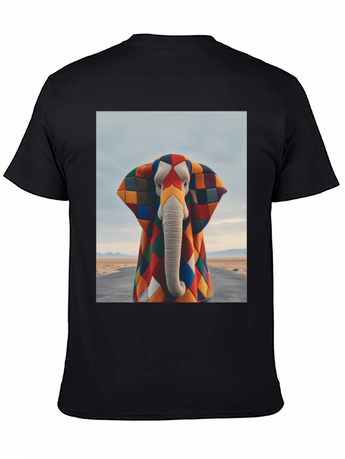 Colorful Patchwork Elephant Graphic Tee product image 4
