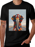 Colorful Patchwork Elephant Graphic Tee product image 1
