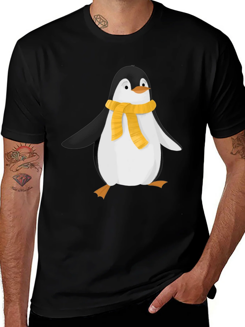 Penguin Scarf Graphic T-Shirt product image 1