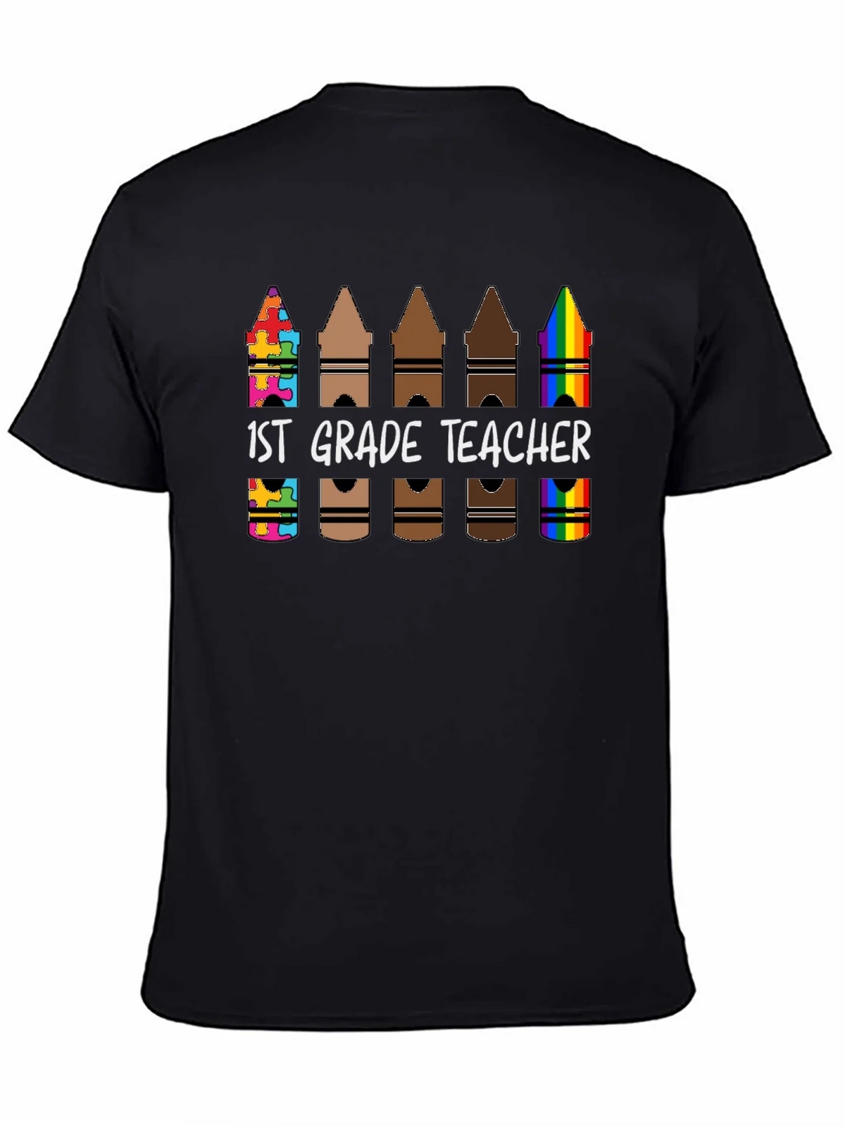 1st Grade Teacher Crayon T-Shirt product image 4