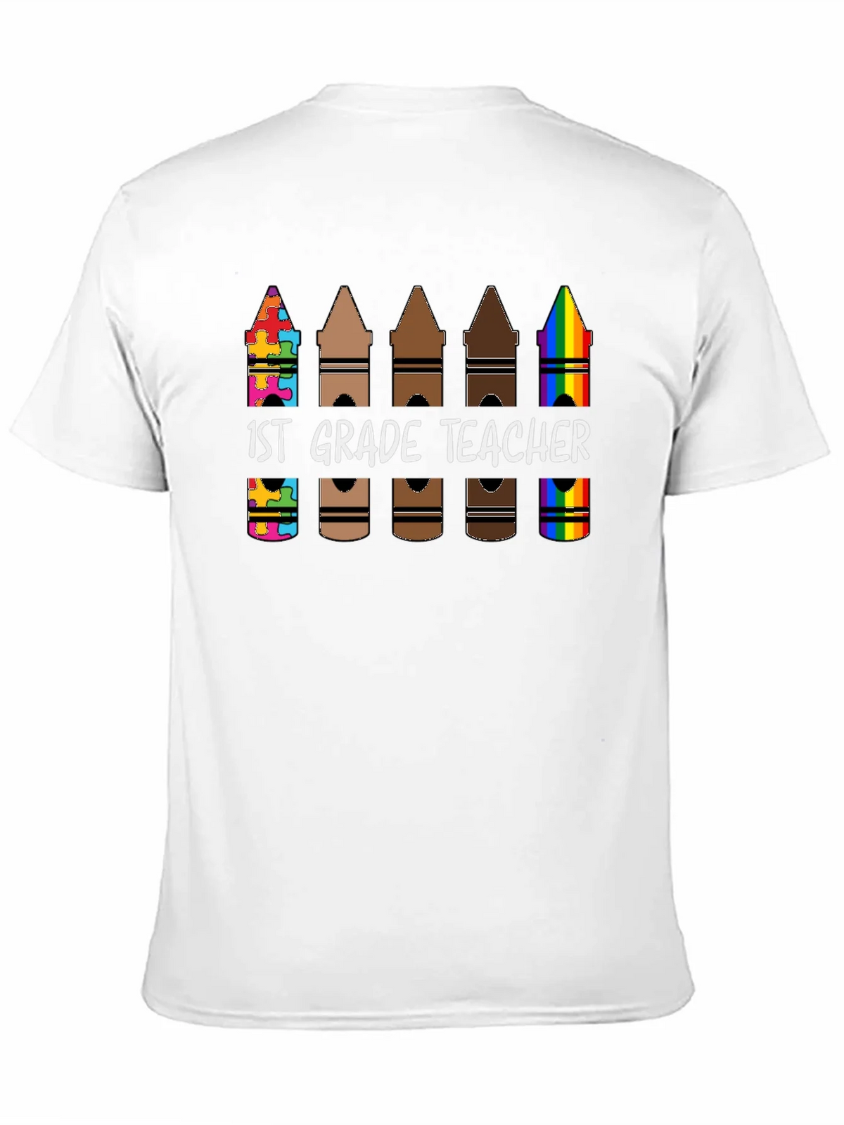 1st Grade Teacher Crayon T-Shirt product image 10