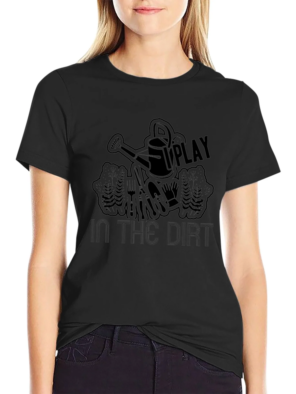 Play in the Dirt Black Graphic T-Shirt product image 2