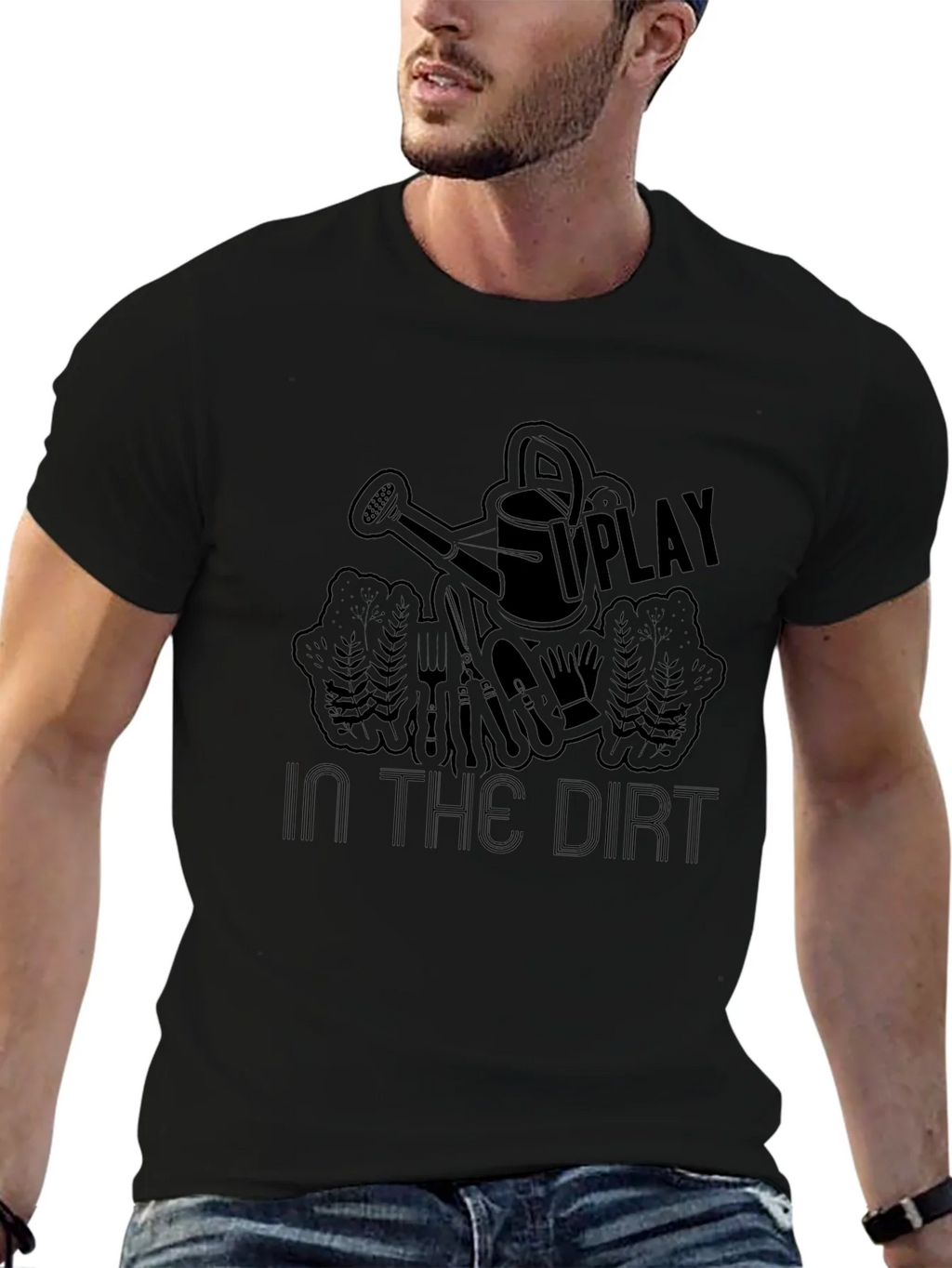 Play in the Dirt Black Graphic T-Shirt product image 6