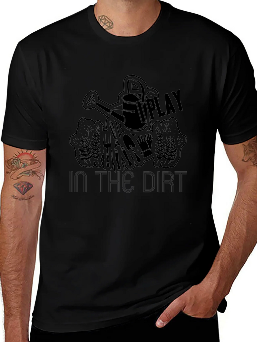 Play in the Dirt Black Graphic T-Shirt product image 1