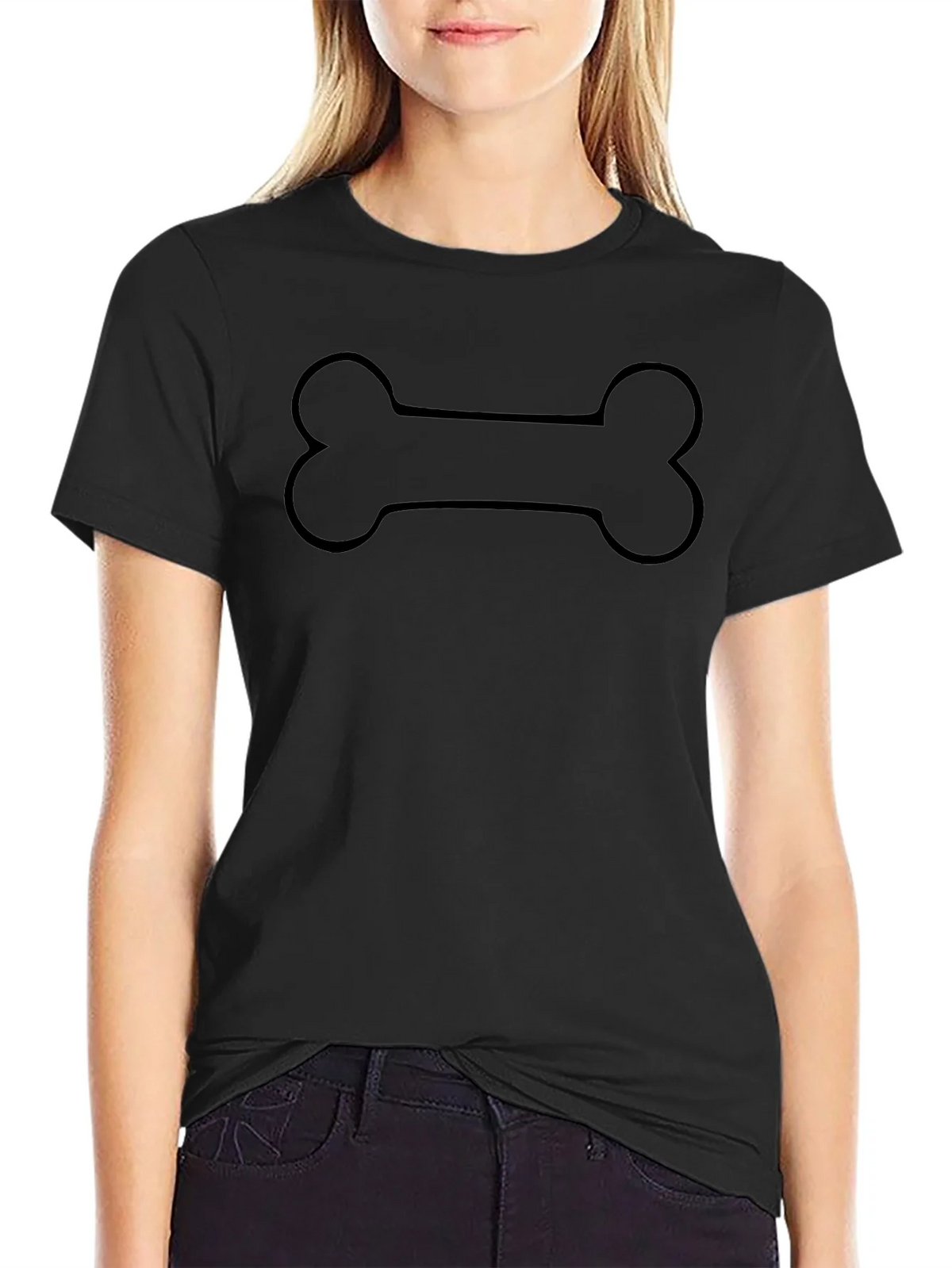 Dog Bone Graphic T-Shirt - Classic Black Tee product image 2