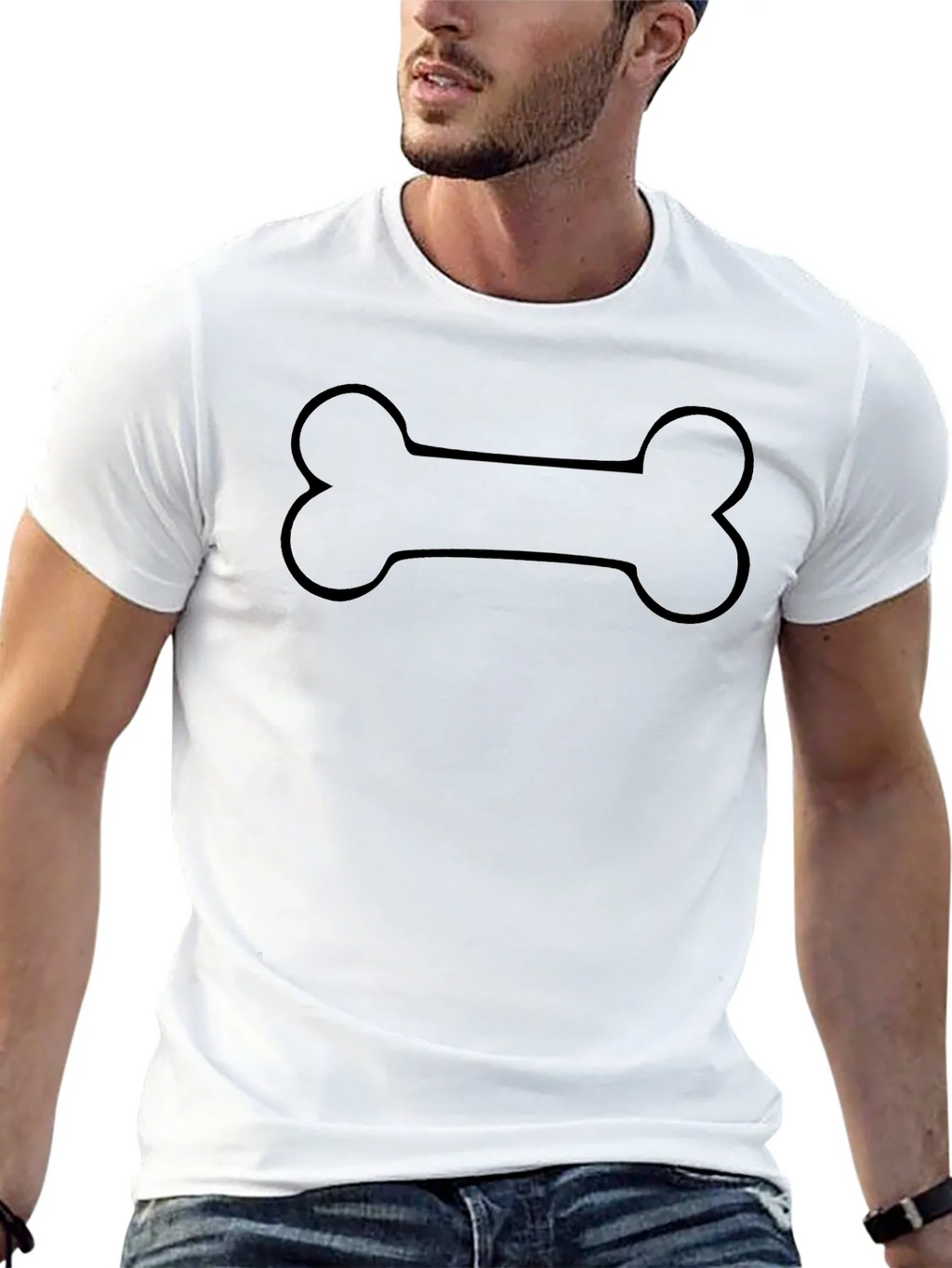 Dog Bone Graphic T-Shirt - Classic Black Tee product image 12