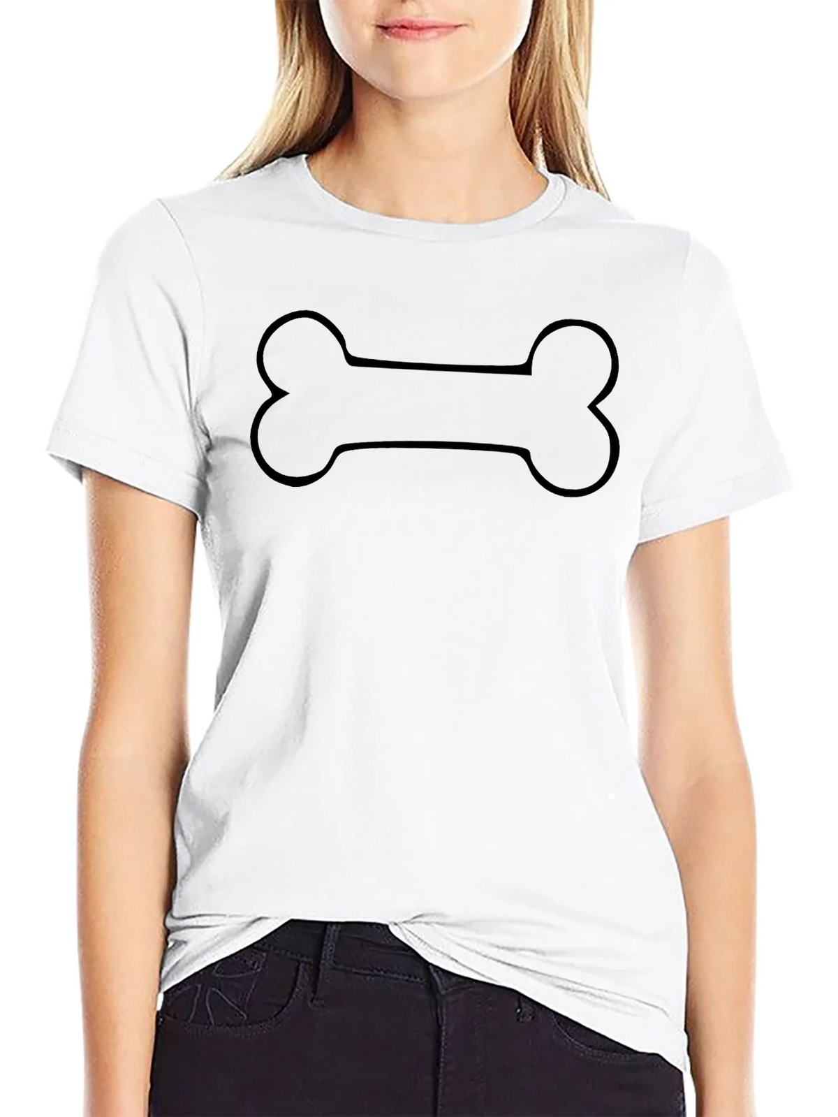 Dog Bone Graphic T-Shirt - Classic Black Tee product image 8