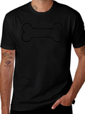 Dog Bone Graphic T-Shirt - Classic Black Tee product image 1