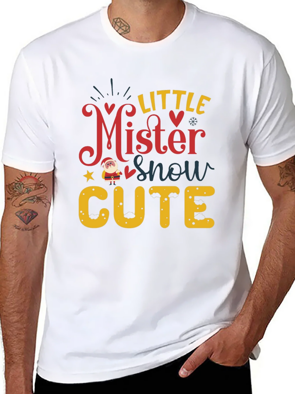 Little Mister Snow Cute Holiday T-Shirt product image 7