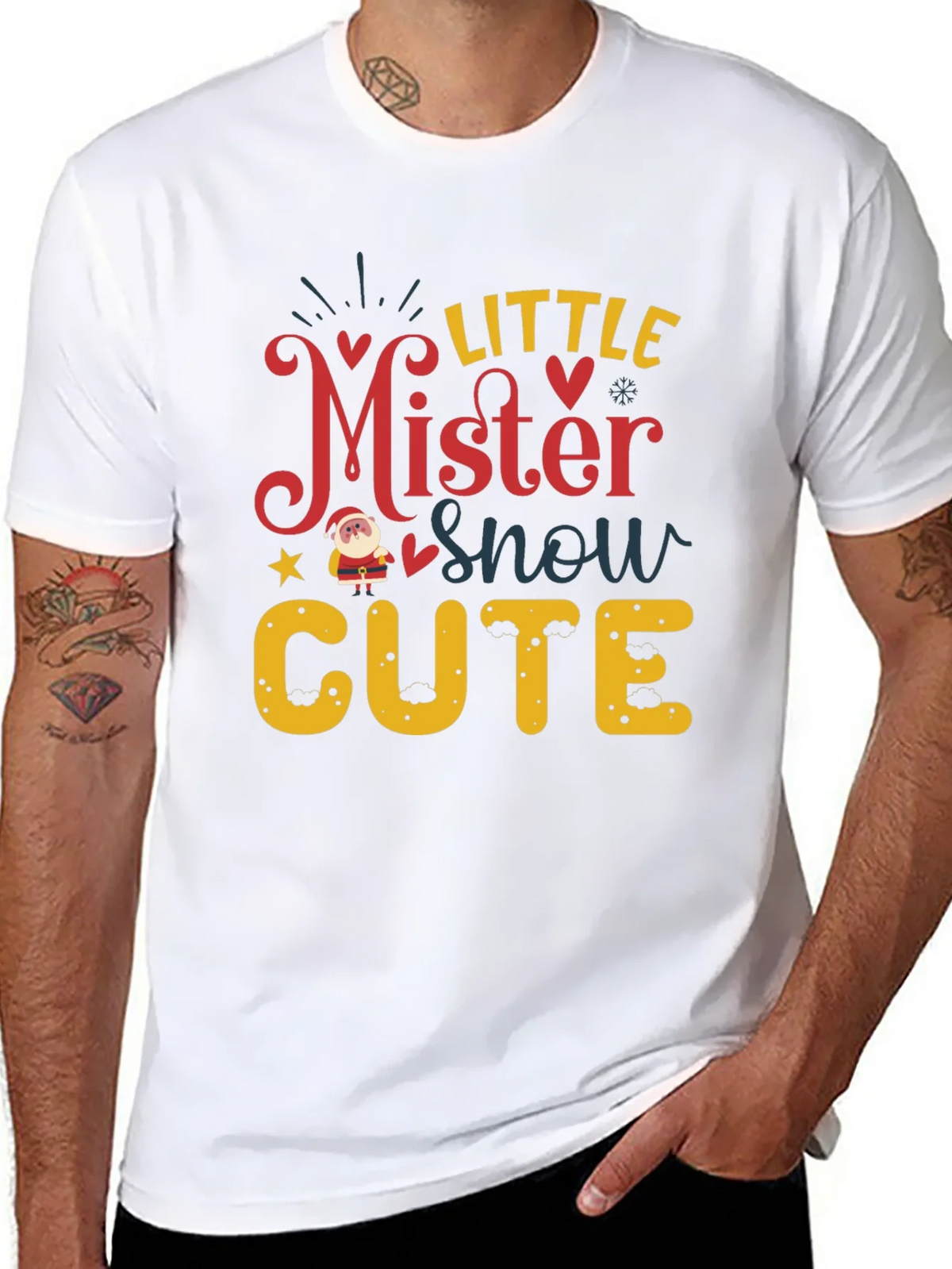 Little Mister Snow Cute Holiday T-Shirt product image 7