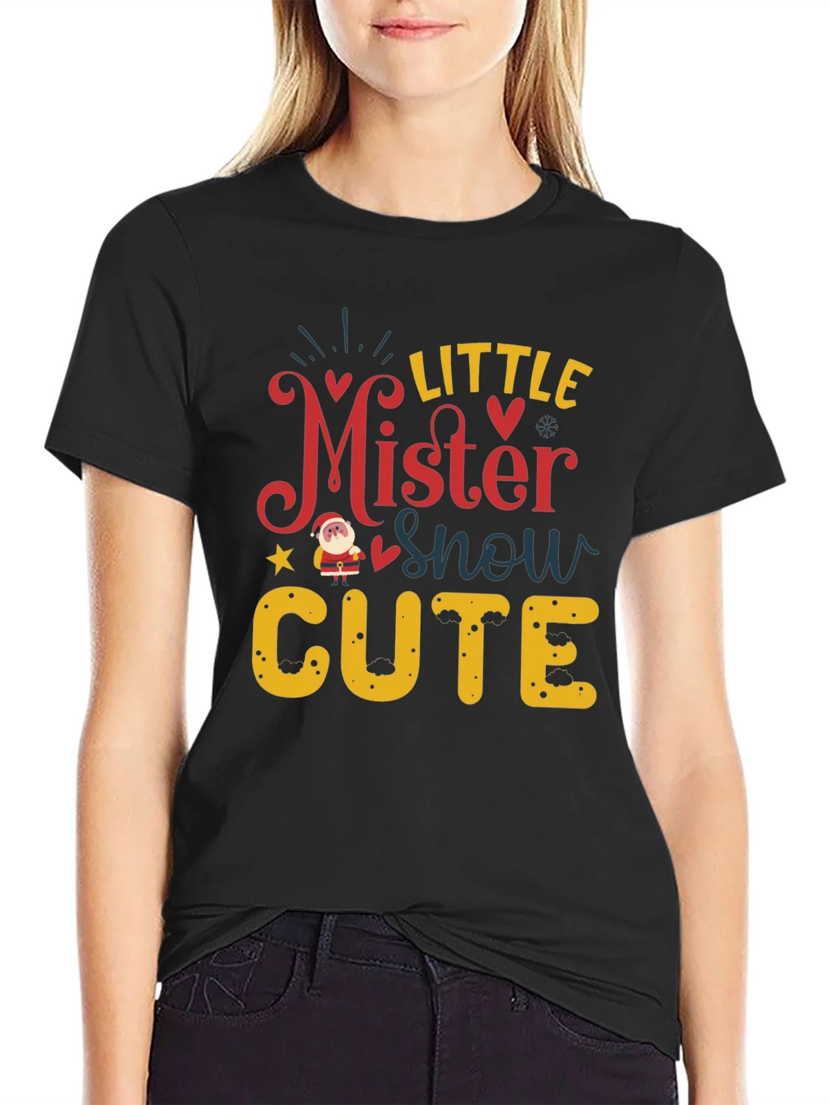 Little Mister Snow Cute Holiday T-Shirt product image 2