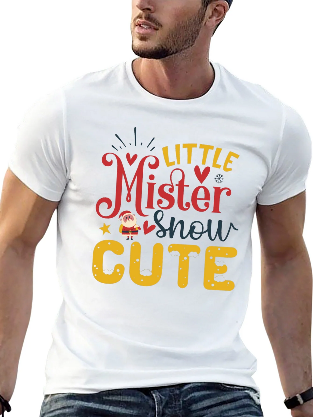 Little Mister Snow Cute Holiday T-Shirt product image 12