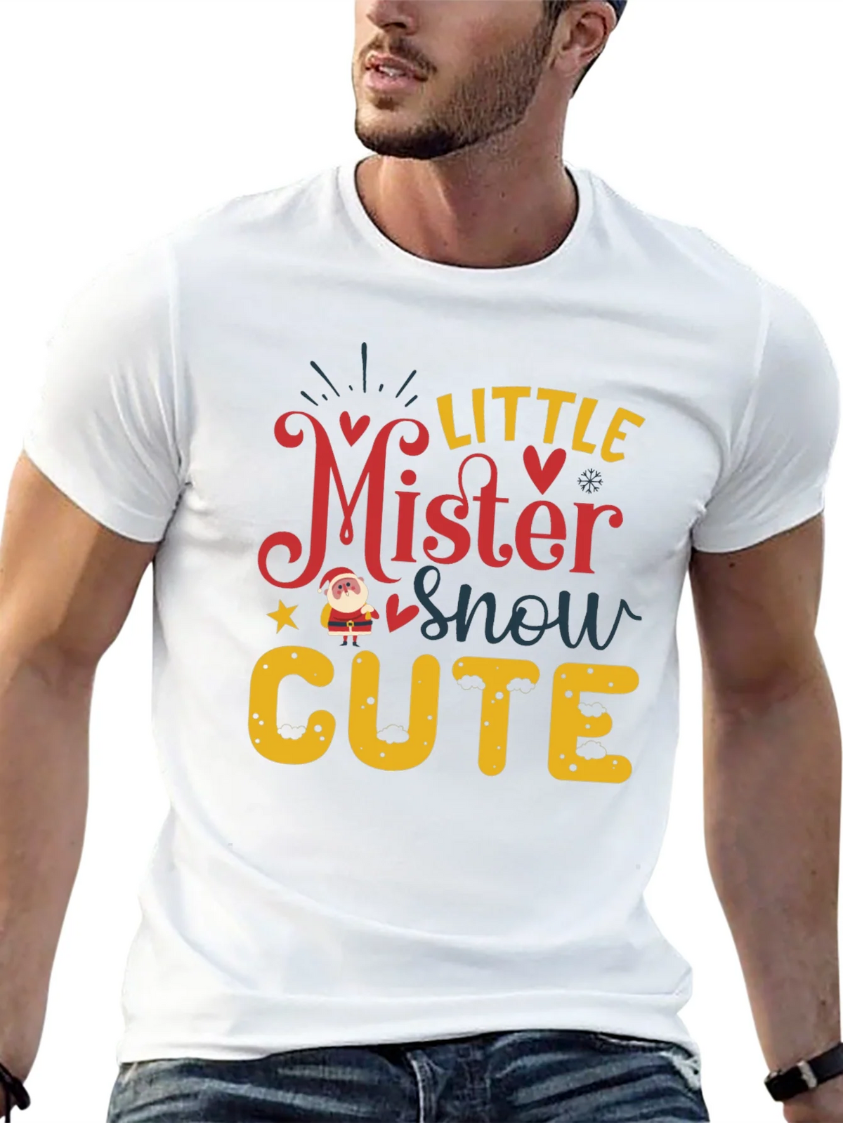 Little Mister Snow Cute Holiday T-Shirt product image 12