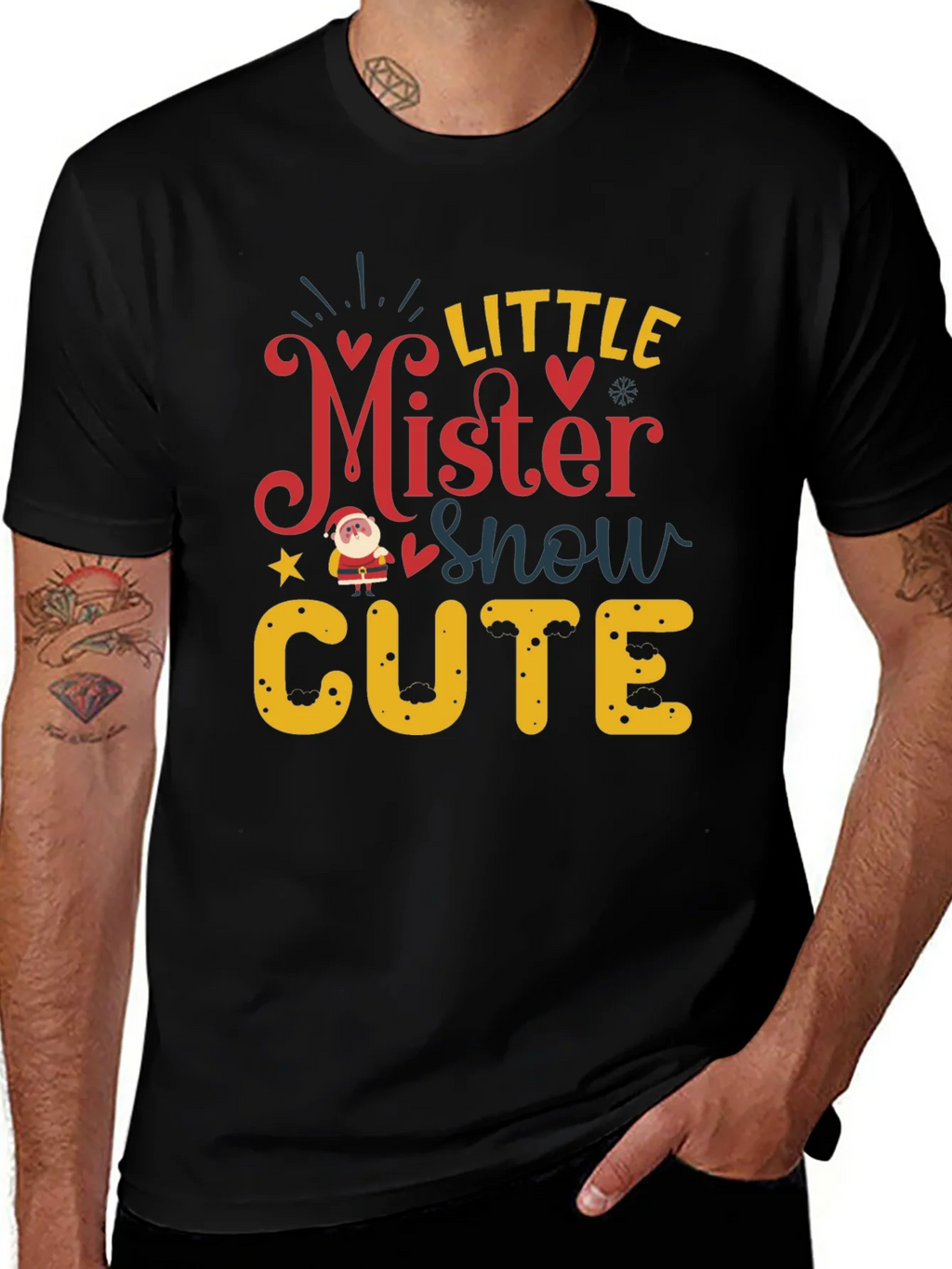 Little Mister Snow Cute Holiday T-Shirt product image 1
