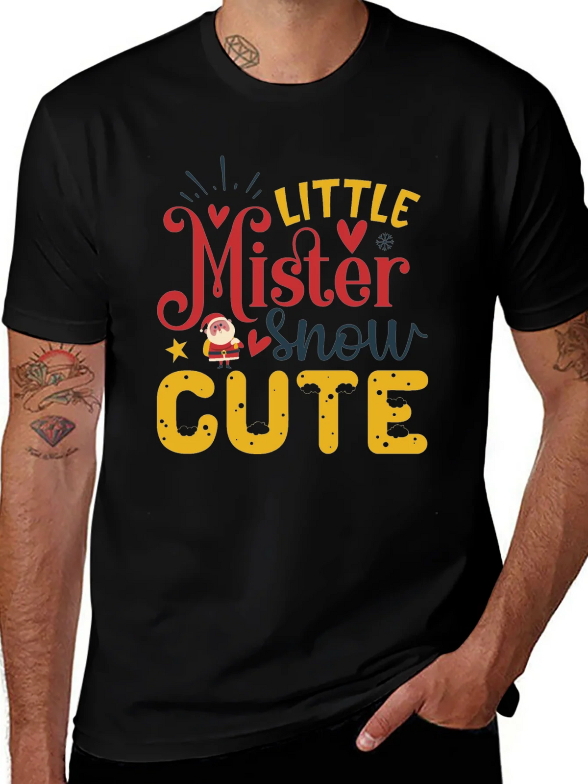 Little Mister Snow Cute Holiday T-Shirt product image 1