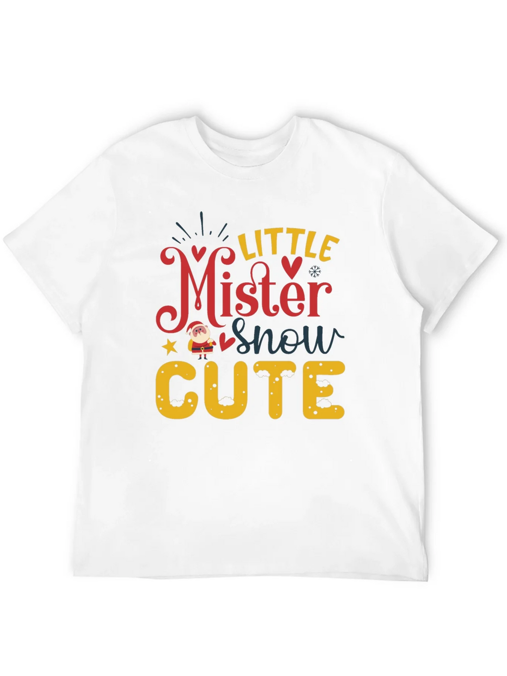 Little Mister Snow Cute Holiday T-Shirt product image 11