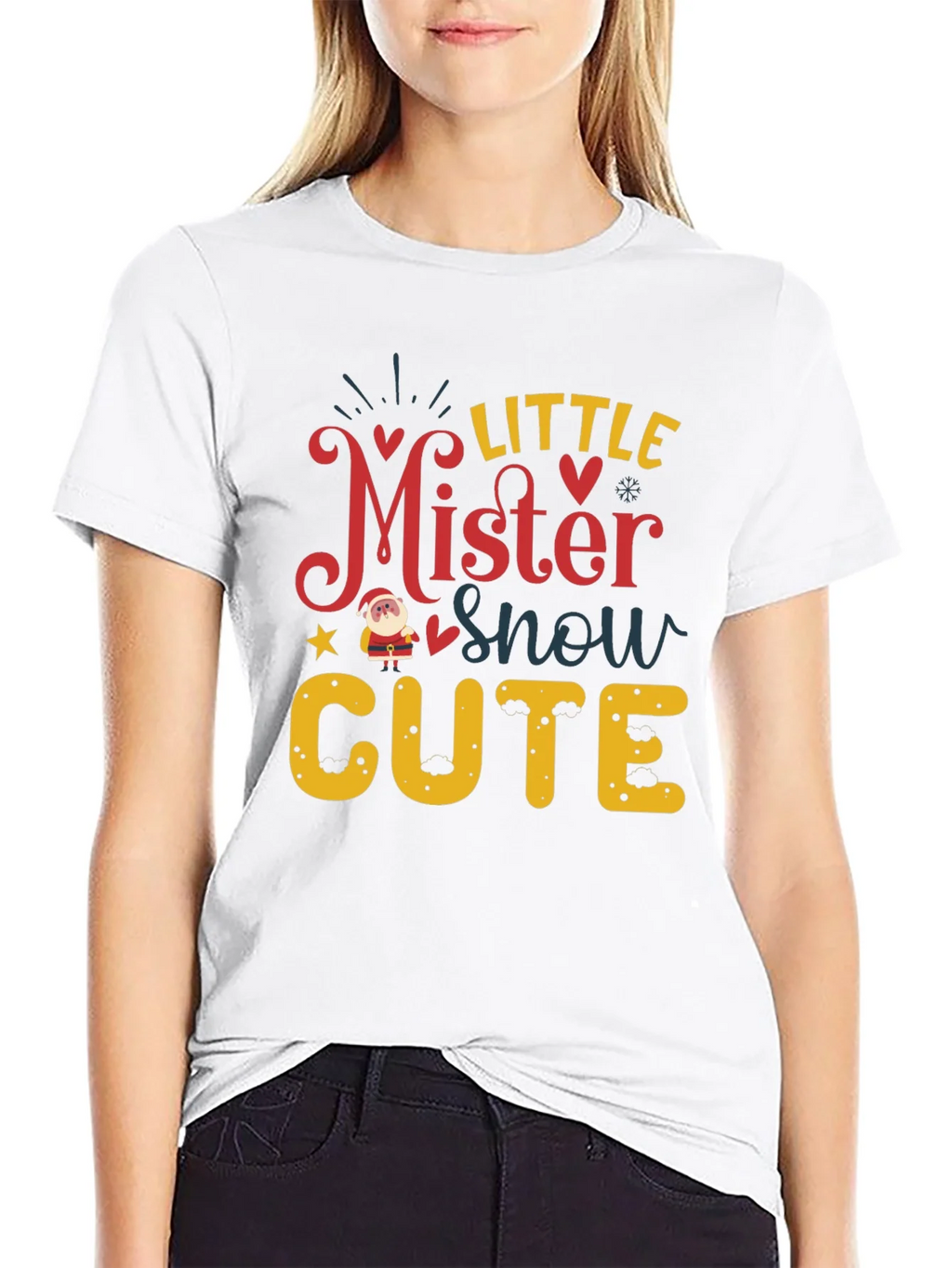 Little Mister Snow Cute Holiday T-Shirt product image 8